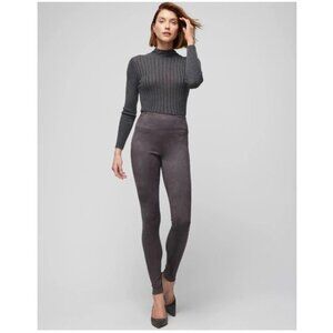 NWT Retail $89 White House Black Market Suede RunWay Leggings Size 10 / 28 Waist